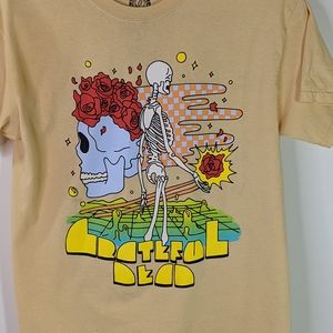 Grateful Dead Tshirt Unisex M Yellow Reproduction  Boho